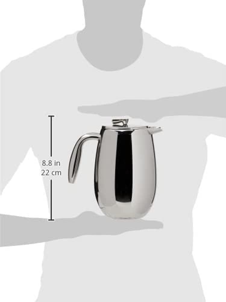 BODUM Columbia 8 Cup Double Wall French Press Coffee Maker, Stainless Steel, 1.0 l, 34 oz 1.0 L (34 oz) Shiny