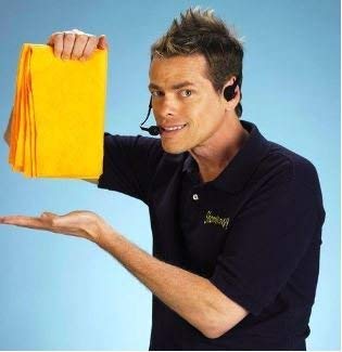 The Original Shamwow - Super Absorbent Multi-Purpose Cleaning Shammy Chamois Towel Cloth - Holds 10X its Weight in Liquid - Machine Washable - Will Not Scratch (2 Pack, Large Orange) 2 Pack