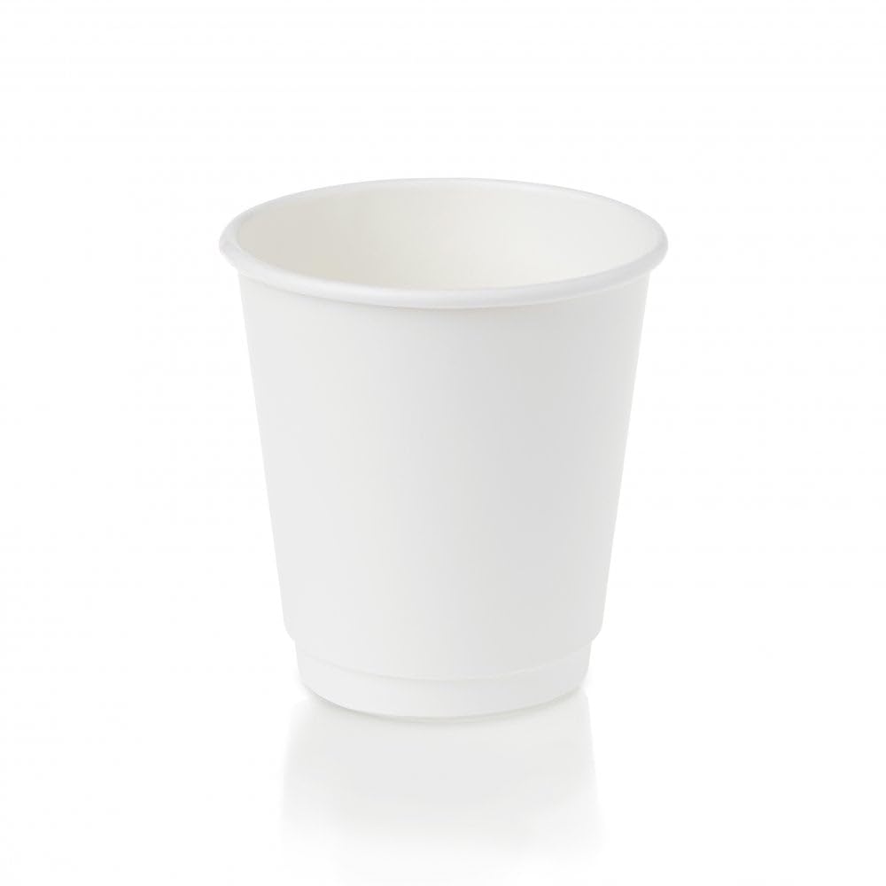 100 x 7oz Single Wall White Paper Cups for Hot & Cold Drinks Premium Disposable Coffee/Tea Paper Cups Perfect for Your Home, Café, Work, Parties or Outdoors.