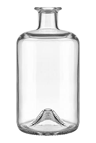 Casavetro 500ml Glass Bottles with Cork Lids 6 Pcs Reusable Airtight Glass Bottle for Home Made Sloe Gin Liqueur Schnapps Wine Cider Soda Vodka Vinegar Oil Chemist Bottles - Apotheker (6 x 500 ml) Pack of 6