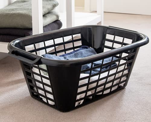 ADDIS 505606 RECTANGULAR LAUNDRY BASKET BLACK Single