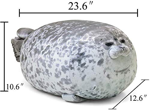 ETAOLINE Chubby Blob Seal Pillow Cute Seal Plush Toy Stuffed Animals Style-a L(23.6in)