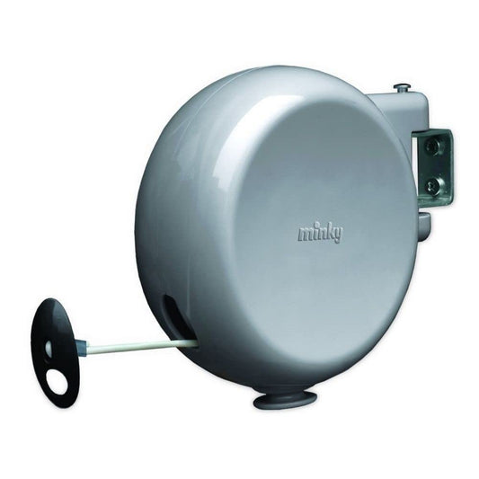 Minky VT20500103 Retractable Reel Washing Line with 15 m of Drying Space, Grey 1x15 m Single