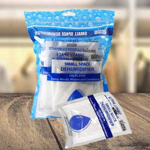 ANSIO Interior Dehumidifier Damp Absorber Sachets, Drawer Dehumidifier Bags, Small Space Dehumidifier Sachets 12 x 36 grams