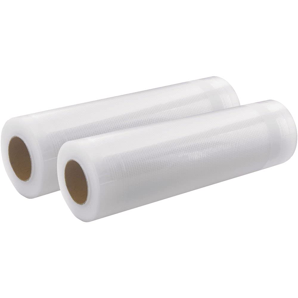 SousVideTools | Vacuum Sealer Rolls Pack of 2 | 28 cm x 6 m | Embossed Plastic Food Storage | Sous Vide Cooking, Boiling, Freezing and Microwaving 28 cm x 6m