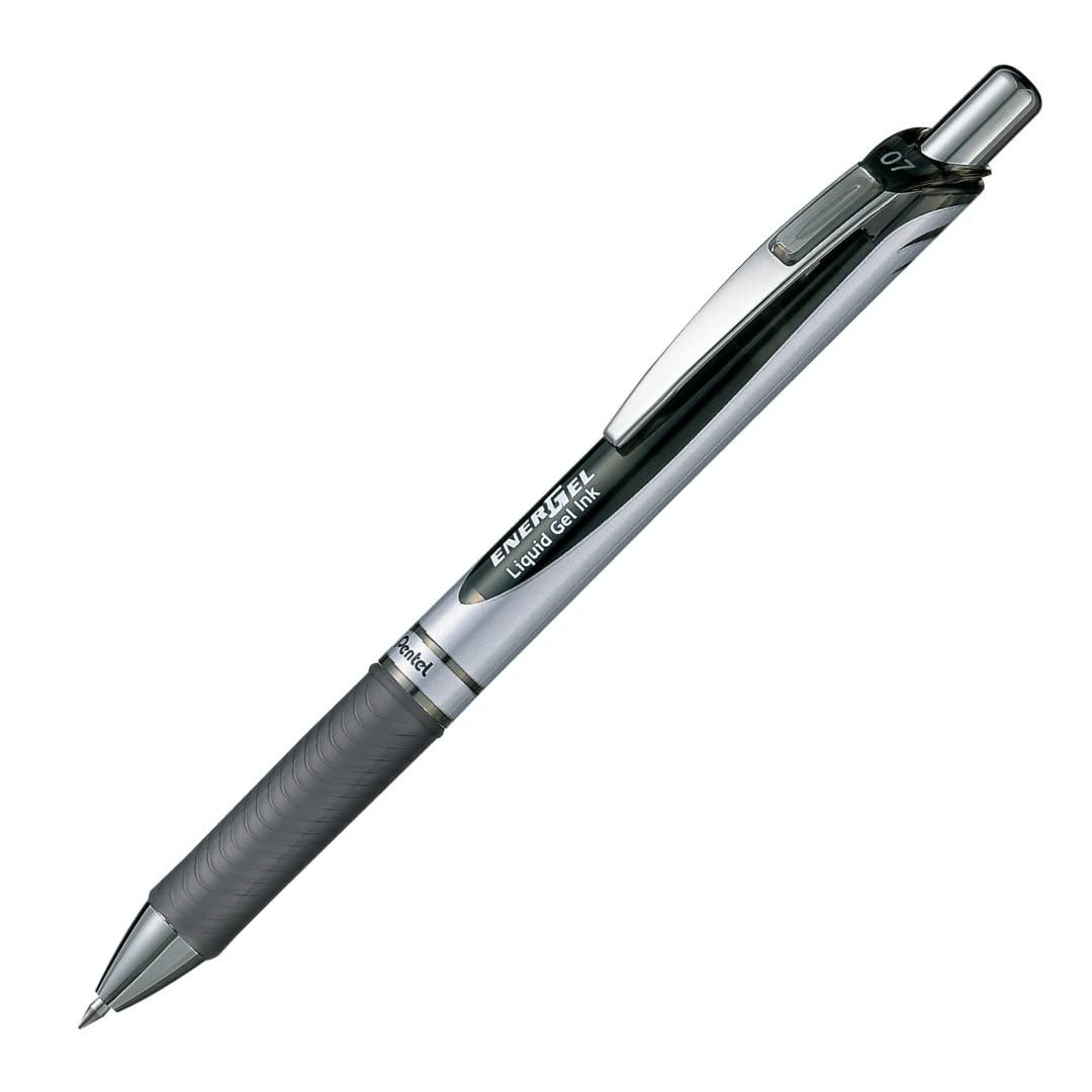 Pentel Energel XM Retractable Gel Pen with 0.7 mm Tip, Black, Pack of 12 (BL77-AO) Single