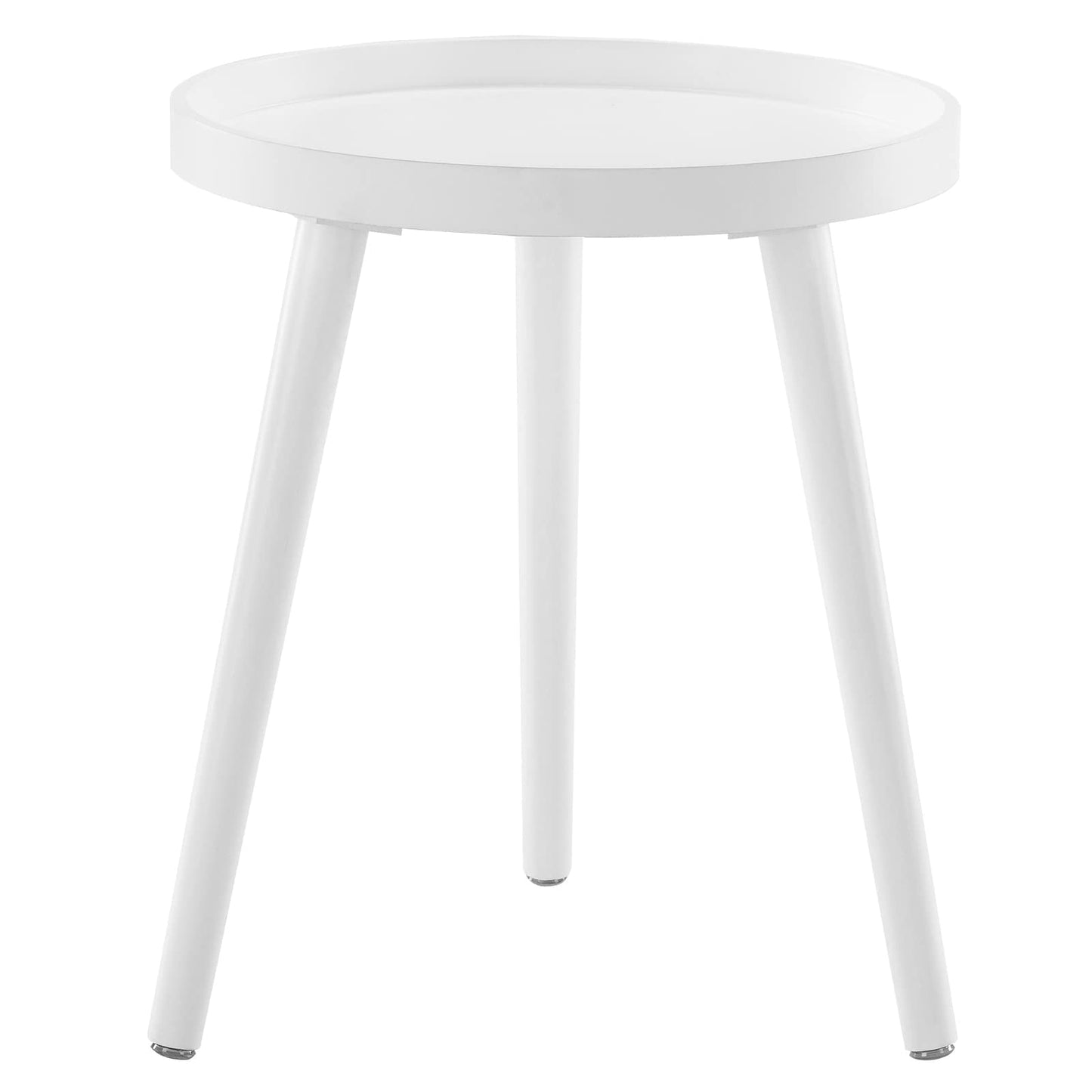 APICIZON White Side Table, Modern Coffee Tray End Table for Bedroom, Living room, Bedside Table Nightstand for Small Space, 38 x 45 cm