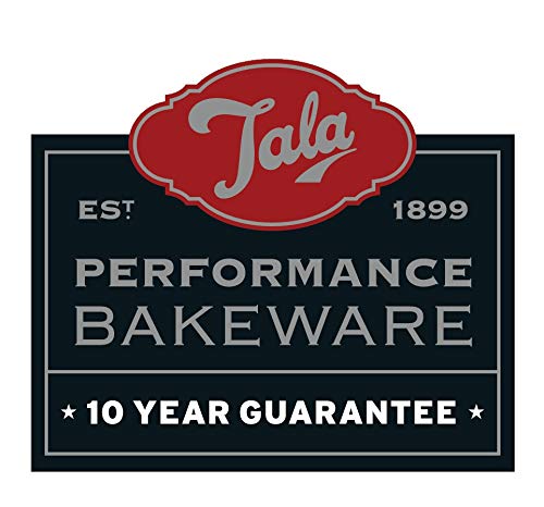 Tala Performance 23 cm dia Fluted Tart Tin, Professional Gauge Carbon Steel with Eclipse Non-Stick Coating, Loose base, Perfect for savoury or sweet tarts, flans , quiches, or desserts, Black 23cm