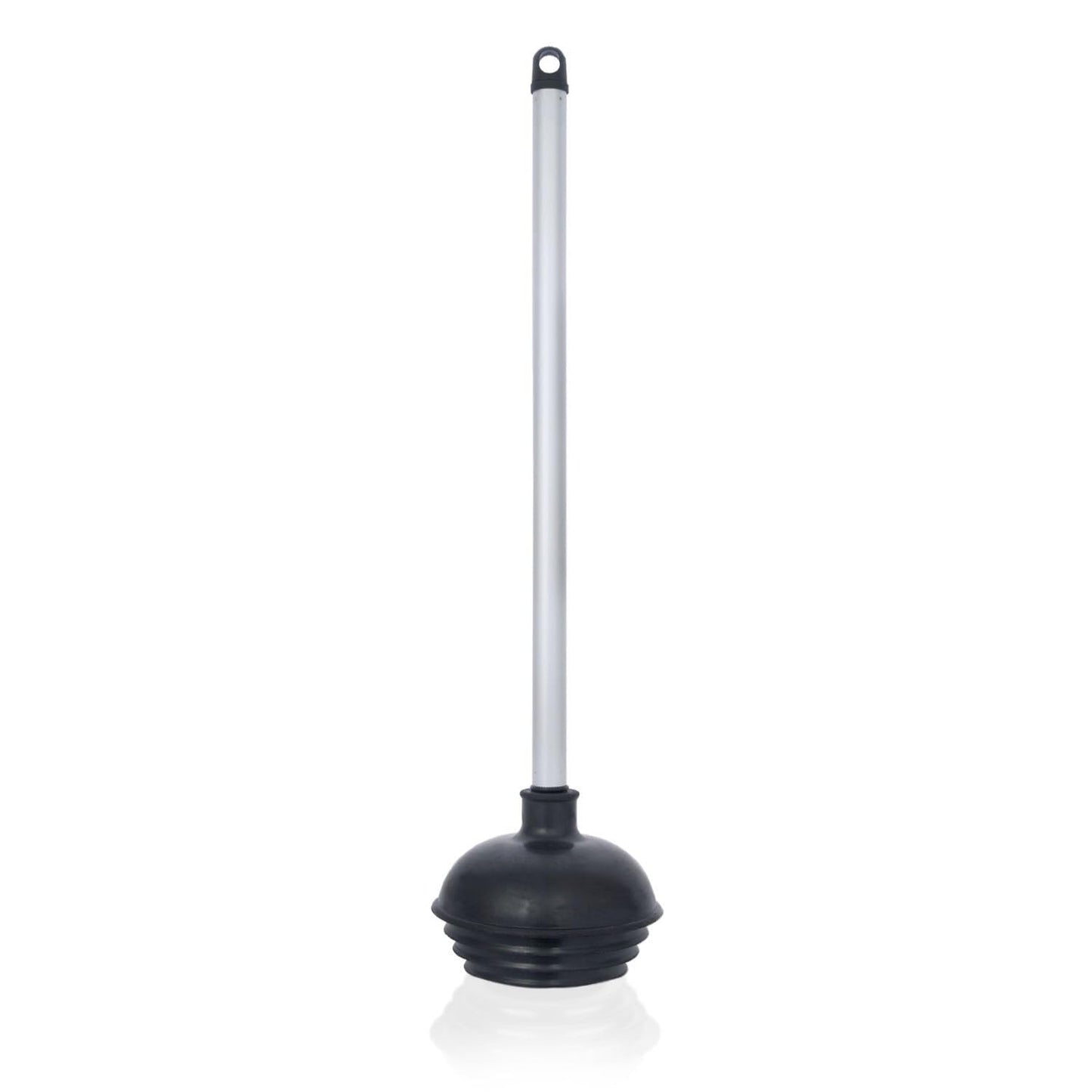 Neiko 60166A Toilet Plunger with Patented All-Angle Design | Heavy Duty | Aluminum Handle, Black, Pack of 1