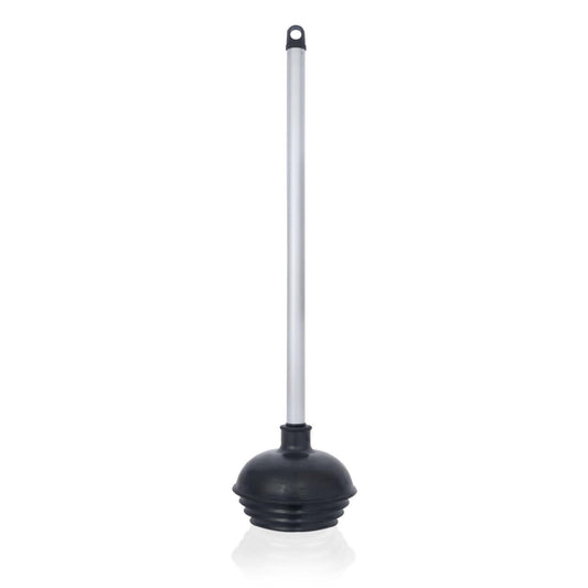 Neiko 60166A Toilet Plunger with Patented All-Angle Design | Heavy Duty | Aluminum Handle, Black, Pack of 1