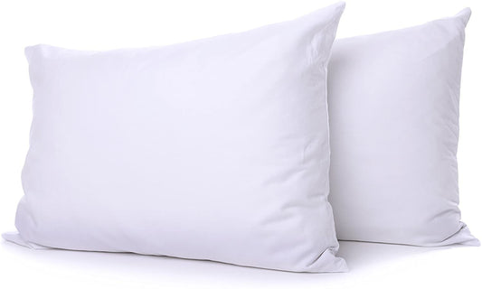 Sleep&Smile Non Allergenic Hollowfibre Soft Polycotton Pillow Pairs : 2 Pack Made In the UK