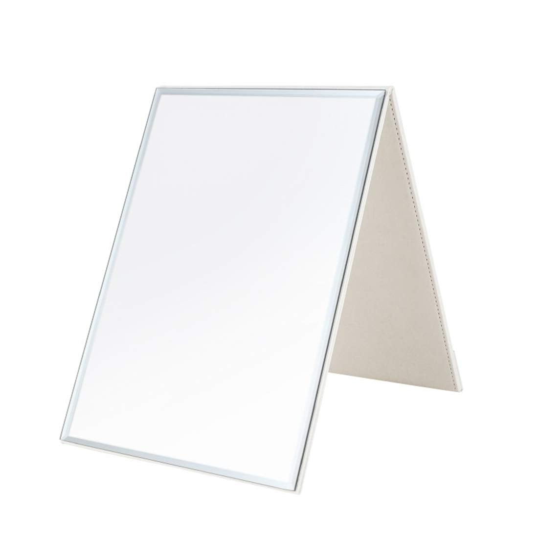 Zcooooool Mirror Large Portable Super HD Mirror Makeup Mirror Multi Stand Angle Hand Free/Handheld/Tabletop Foldable Mirror 10X7 Inch Super Large White