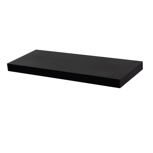 Harbour Housewares Floating Wall Shelf - 60cm - Black - Pack of 1 - Wall Mounted Modern Storage Organiser Shelf Set for Office, Bedroom, Living Room, and Kitchen