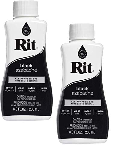 Rit All-Purpose Liquid Dye, 8 Ounce, Black - 2 Pack 2 Item