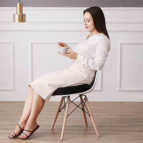 EDS Seat Cushion for Office Chair Memory Foam Coccyx Pain Relief Cushion Pillow for Back Support Non-Slip Seat Pad for Office Desk, Gamming Chair, Wheelchair, Car Seat, Sciatica, Tailbone Pain