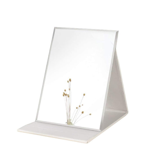 Zcooooool Mirror Large Portable Super HD Mirror Makeup Mirror Multi Stand Angle Hand Free/Handheld/Tabletop Foldable Mirror 10X7 Inch Super Large White