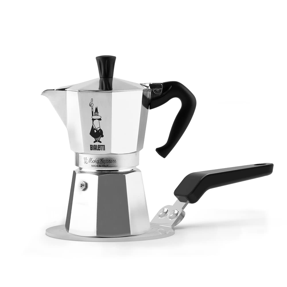 Bialetti DCDESIGN08 Piattello Induzione Per Moka Induction Plate, Suitable for Coffee Makers up to 6 Cups and Small pots, 25.5 x 13 x 5.5 cm, Steel, 6 Pints, Silver