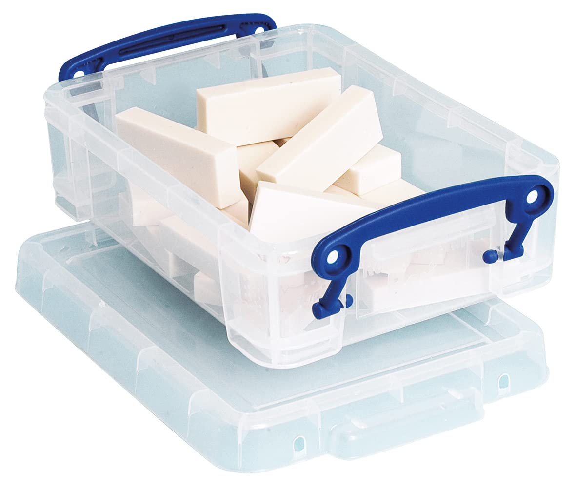 Really Useful Plastic Storage Box 0.75 Litre Clear (Pack of 8)