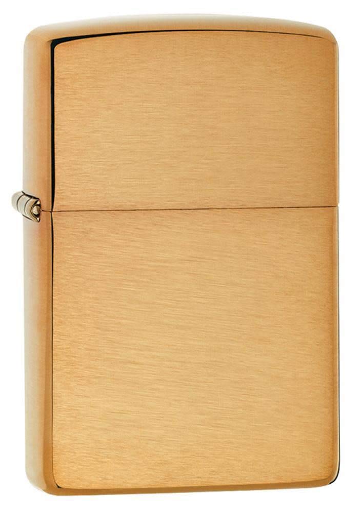 Zippo 204B New Windproof Lighter - Brushed Brass,1 x 3,5 x 5,5 cm