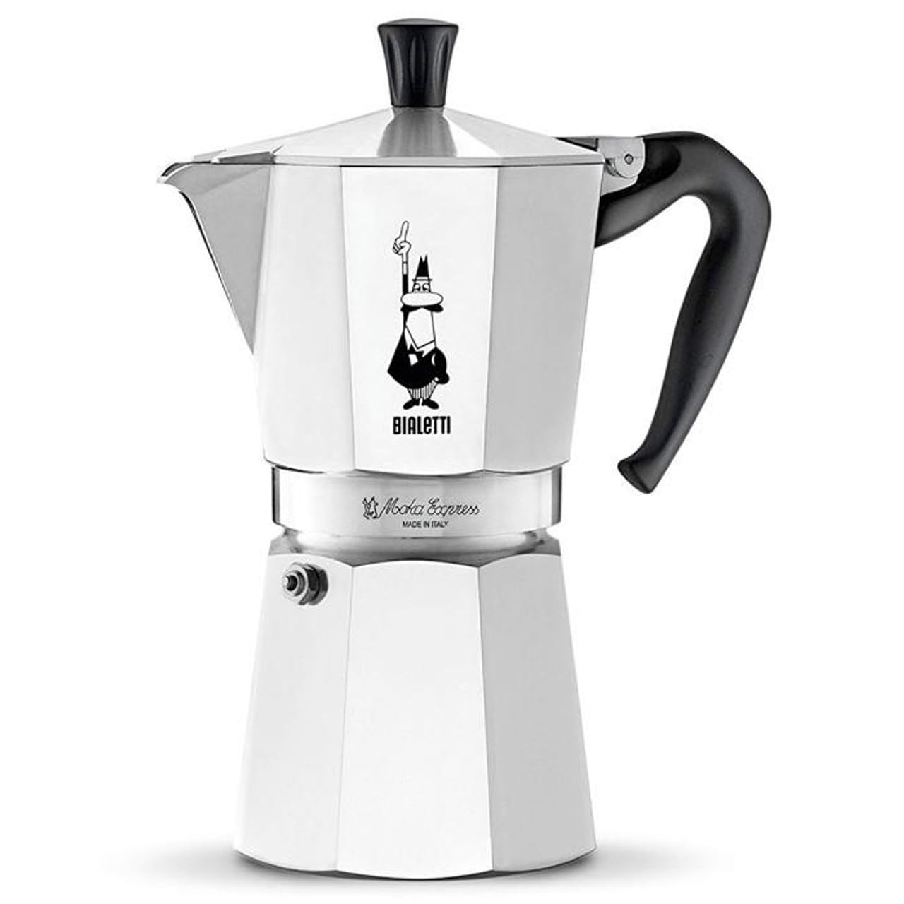 Bialetti Moka Express Aluminium Stovetop Coffee Maker (9 Cup), 420ml, Silver. 9 Cups