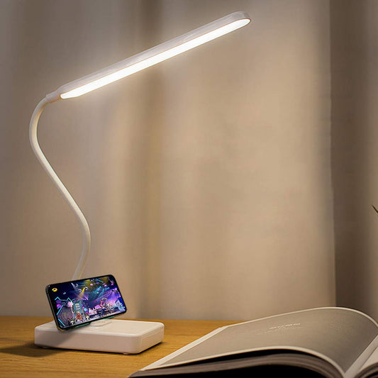 Cordless Led Desk Table Lamp Rechargeable Large Capacity, Touch Control 3 Colors 6 Brightness Dimmable, Small Portable Lamp for Kids Reading Study Book Light Bedroom Bedside White