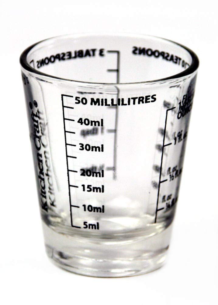 KitchenCraft 50 ml Glass Mini Measures (1-Pack)