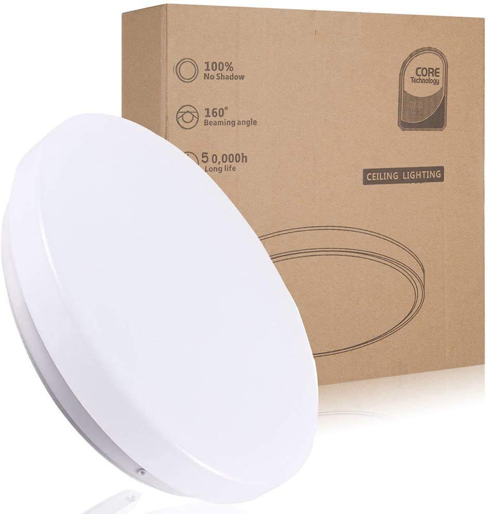 RAWNICE Bathroom Lights Ceiling,18W,26cm,4000K Nature White,1660ML,Fitting Indoor Lamp for Bathroom, Kitchen,Bedroom, Hallway, Corridor, Balcony, Living Room 17.0 Watts