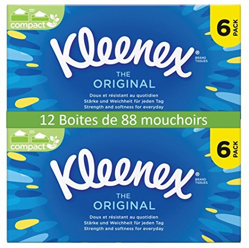 Kleenex Original Tissues - 12 Boxes (864 Tissues Total) 72 Count (Pack of 12)