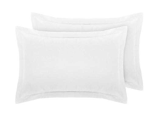 200 Thread Count 100% Egyptian Cotton Oxford Pillow Cases White Pair Oxford Of Pillow Cases