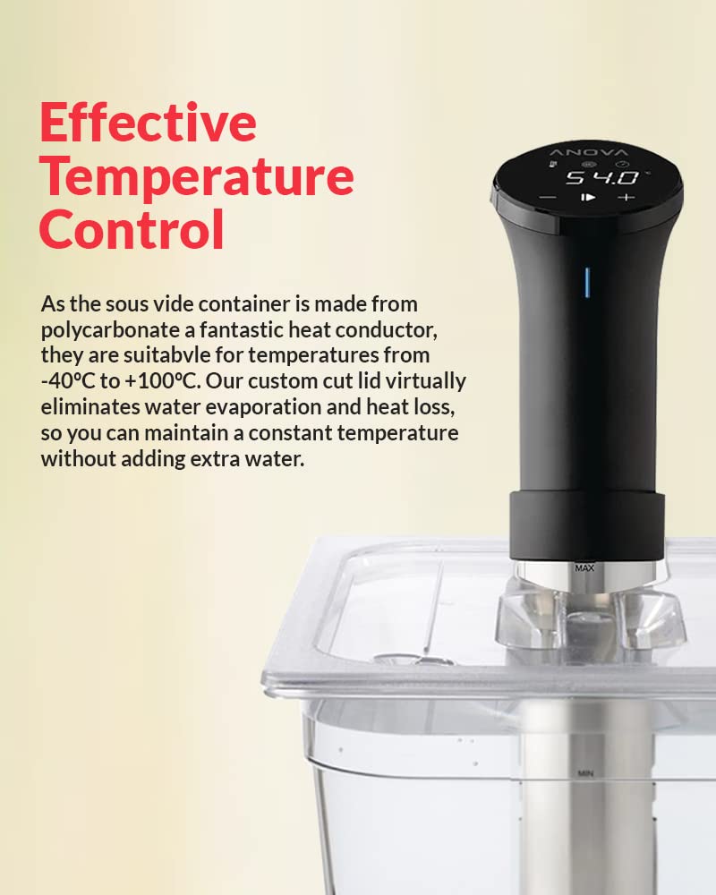 SousVideTools | Sous Vide Container | Water Tank | Inkbird ISV-1000 Cooker Compatible | 11.6L Inkbird ISV-1000 Sous Vide Cooker