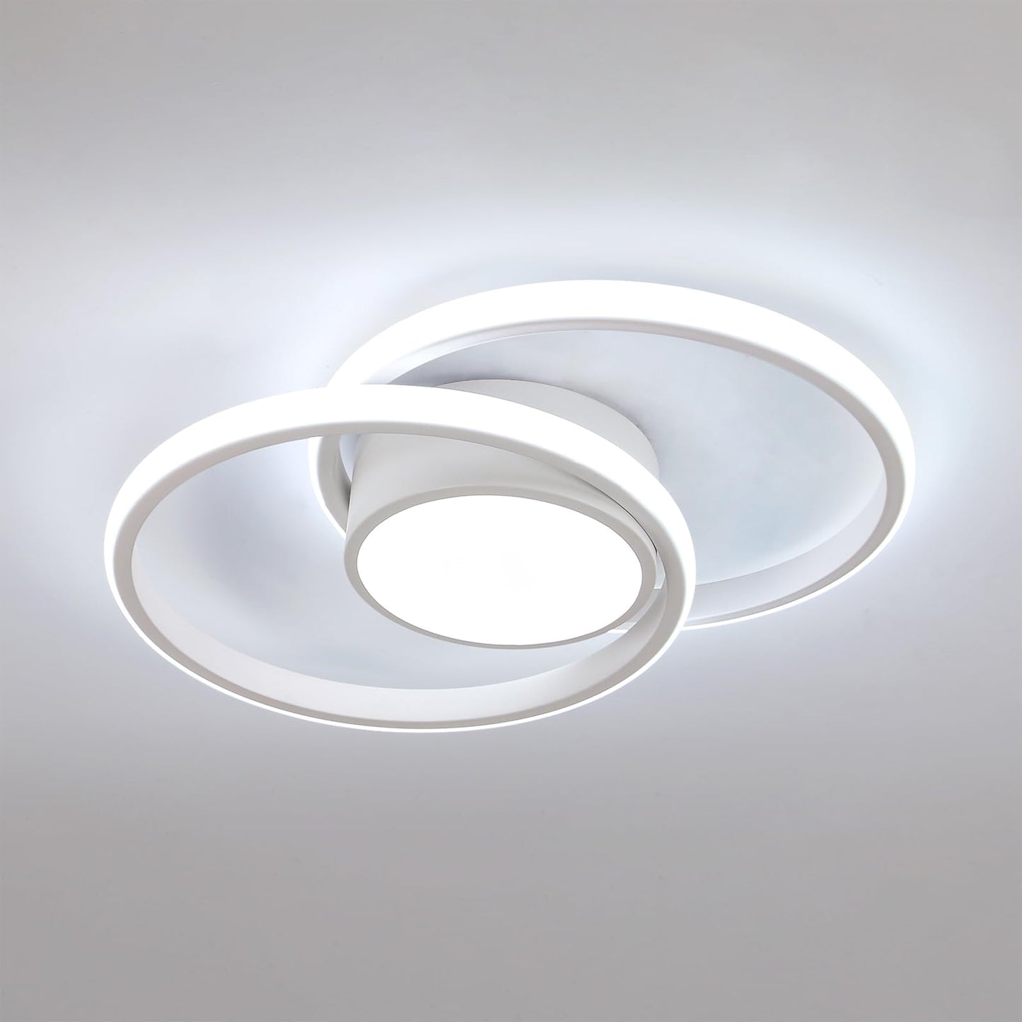 Comely LED Ceiling Lights, 42W 4800LM Lighting Fixture, Dia 40cm Round Modern Design Ceiling Lighting for Hallway Balcony Bedroom Corridor, Cold White 6500K Cold White Light 6500k