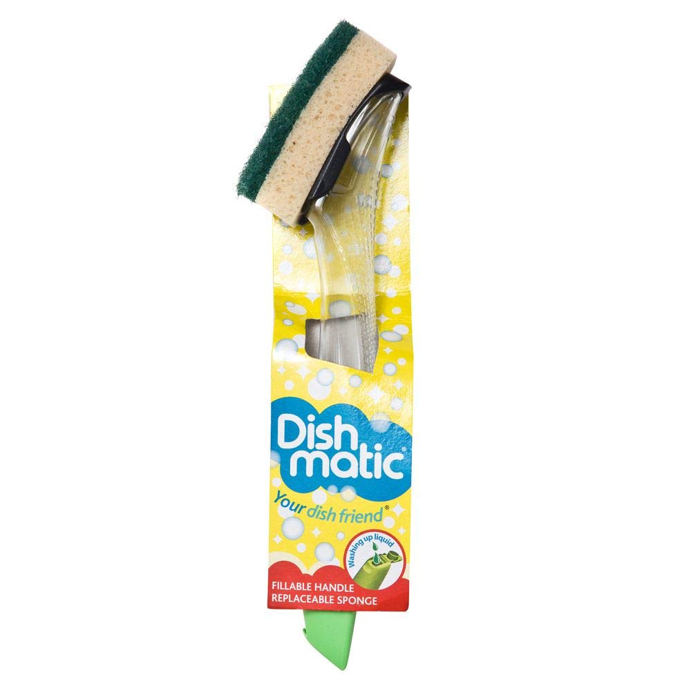 3 x Dishmatic Washing Up Brushes with Heavy Duty Sponge 3