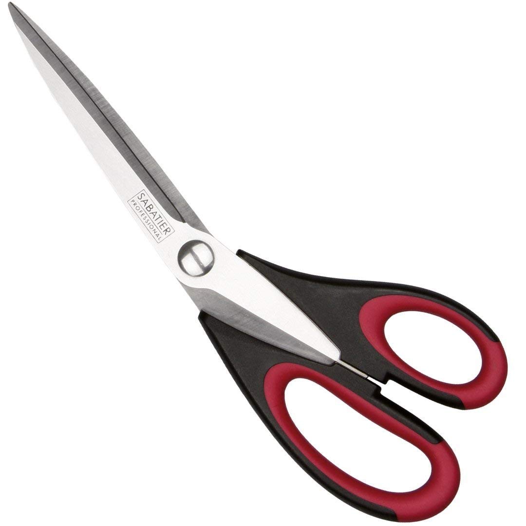 Heavy Duty All Purpose Scissor - Sabatier Professional 25cm/10”. Soft Grip, Dishwasher Safe, Multifunctional Utility General Use Long Straight Edge Snips/Shears. Taylors Eye Witness