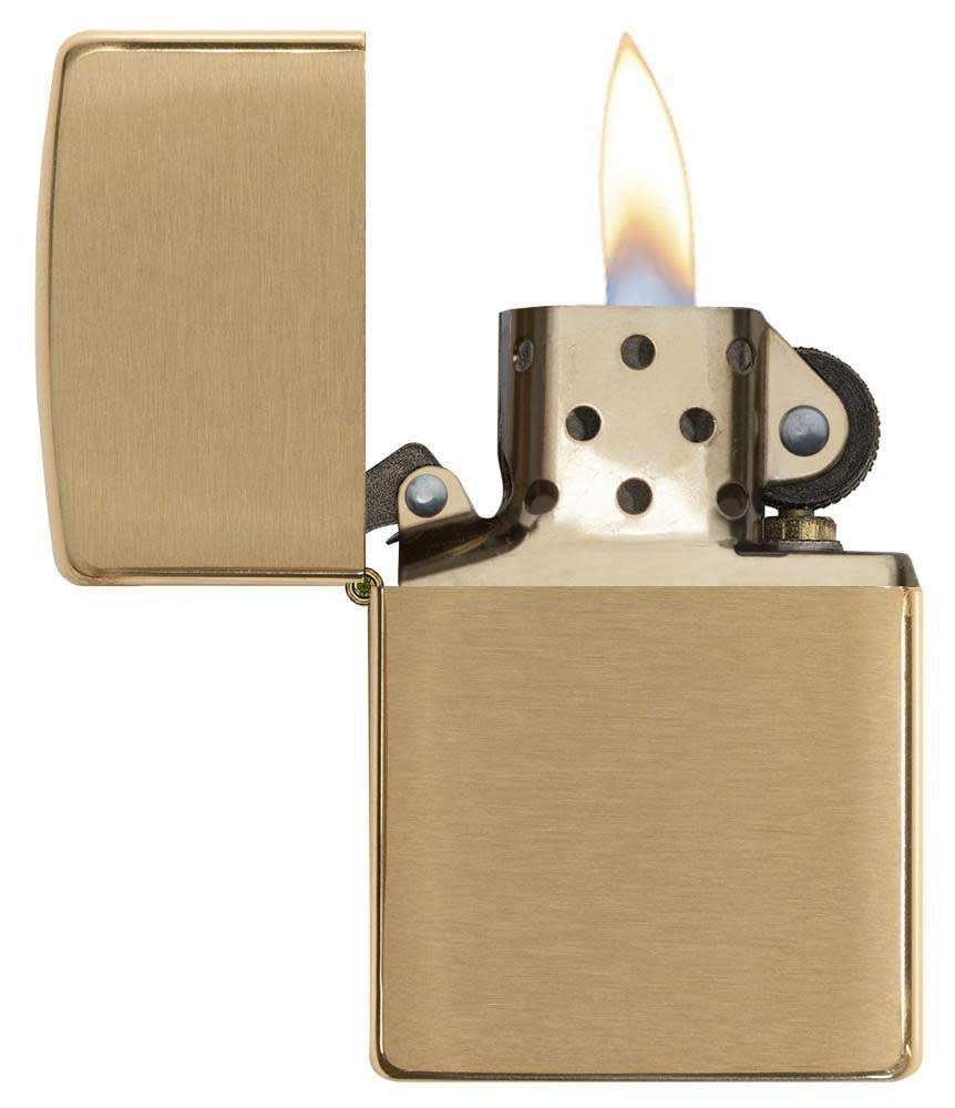 Zippo 204B New Windproof Lighter - Brushed Brass,1 x 3,5 x 5,5 cm