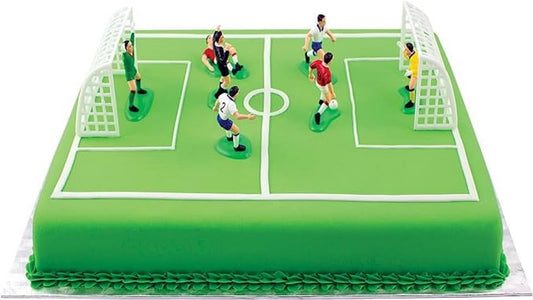 PME FS009 Football / Soccer Toppers for Cake and Cupcakes Set of 9, 10 x 4 x 6.3 cm, Multi-colour