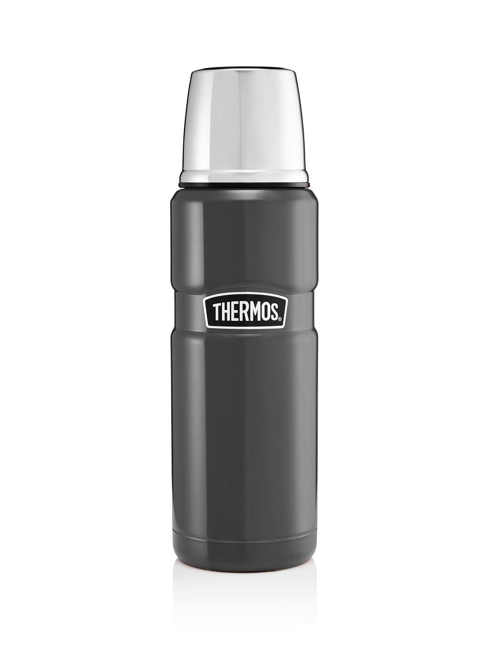 Thermos 105032 Stainless King Flask, Gun Metal, 470 ml 7.6 x 7.6 x 24.4 cm