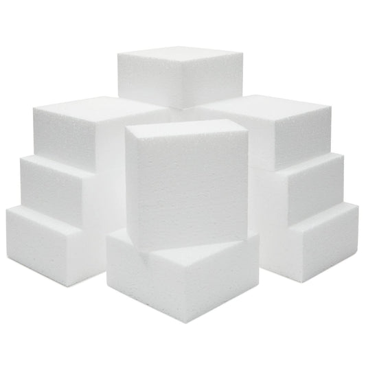 Juvale Craft Foam Square Blocks for Sculpture, Modeling, DIY Arts and Crafts - 12-Pack, White, 10 x 10 x 5 cm Each