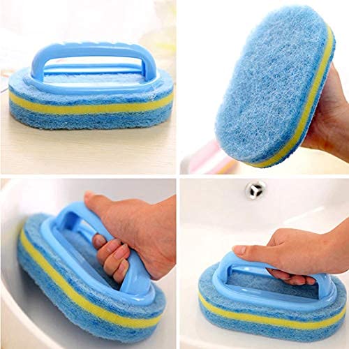 KOKSI Cleaning Brush for Bathroom Kitchen Bathtube Toilet All Purpose Sponge Brush with Ergonomic Handle 1 Count (Pack of 1) 1.0