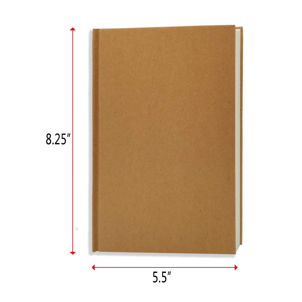 5.5x8.25 Sketch Book, Pack of 2, 240 Sheets (100gsm), Hardcover Bound Sketch Notebook, 120 Sheets Each, Acid-Free Blank Drawing Paper, Ideal for Kids and Adults, Kraft Cover A5