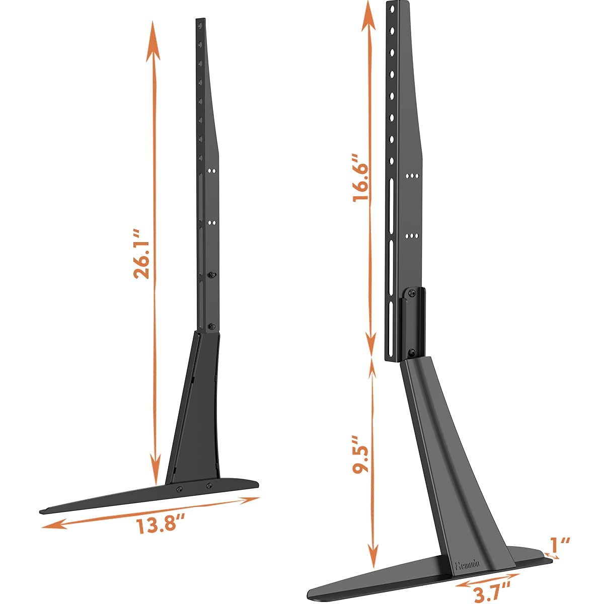 Hemudu Universal Table Top TV Stand Base VESA Pedestal Mount TV Legs for 27 inch to 55 inch LCD LED Plasma Flat Screen TVs with Cable Management and Height Adjustment tv Legs,Holds up to 57kgs