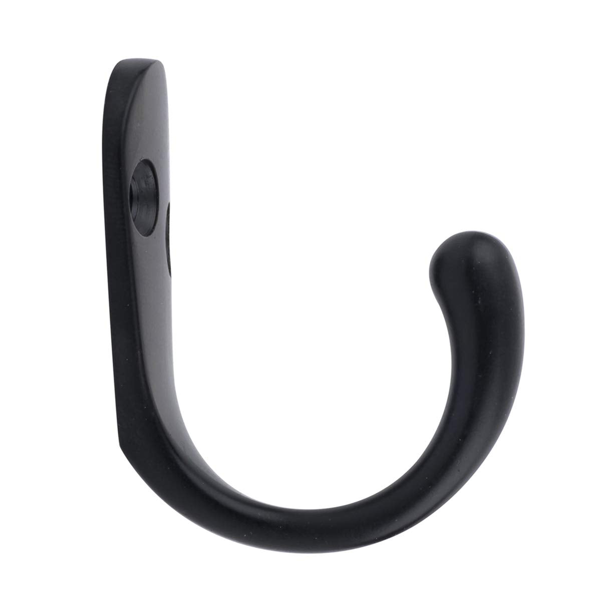 Amazon Basics AB4800-FB-5 Robe Hook, Flat Black Matt Black Single Prong