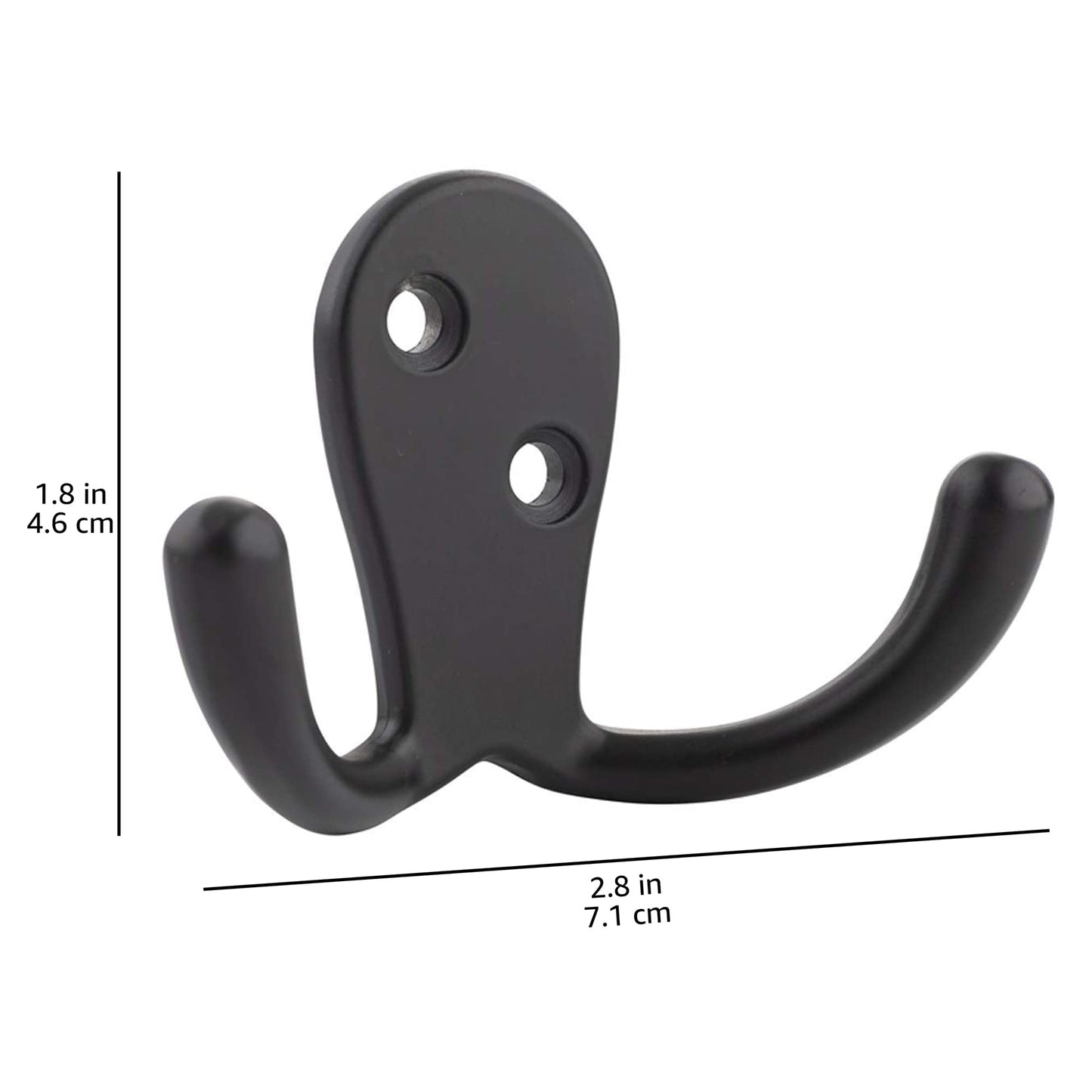 Amazon Basics AB4900-FB-5 Robe Hook, Matt Black