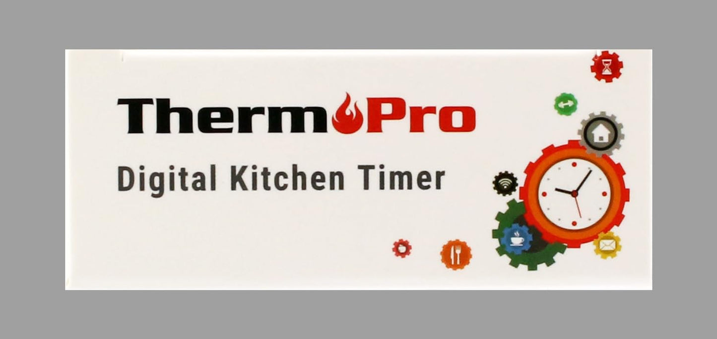 ThermoPro TM01 Kitchen Timer Digital Cooking Timer with Large LCD Display Volume Alarm Timer Multifunction Adjustable Countdown Timer Backlit Professional