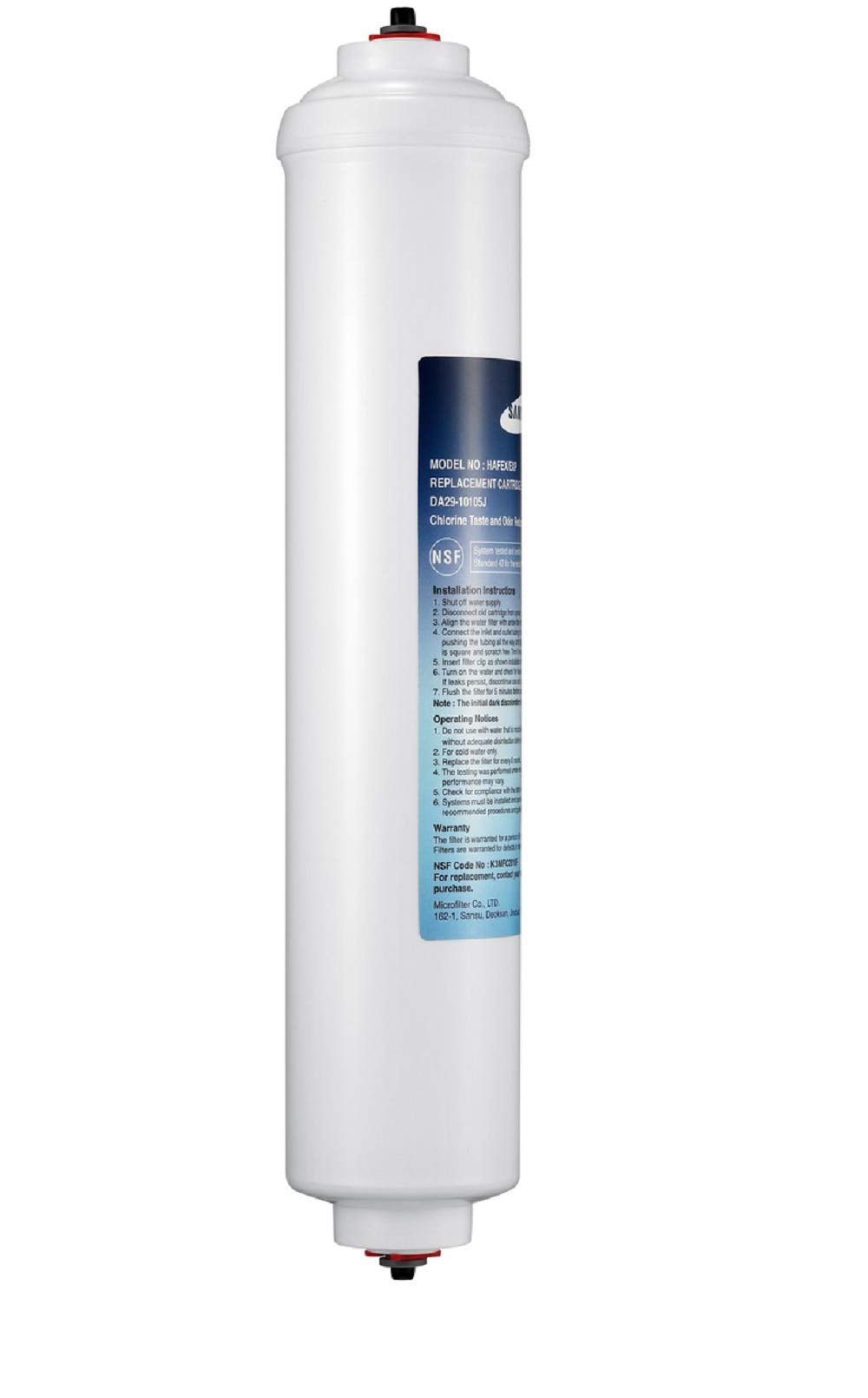 Samsung DA29-10105J External Fridge Water Filter, Model HAFEX/EXP Cartridge White