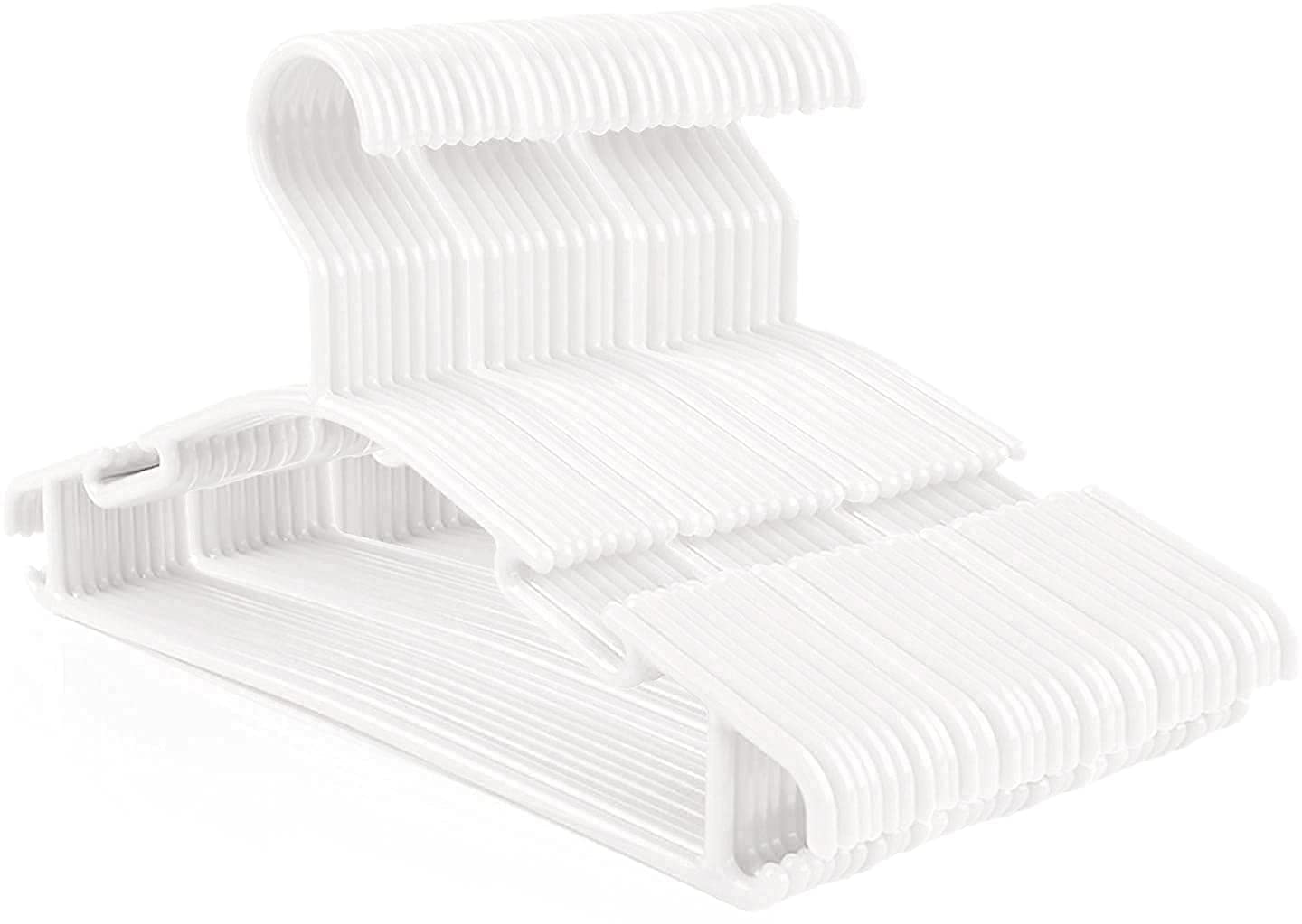 Baby Coat Hanger for Toddler, White Childrens Clothes Hanger 40 Pack