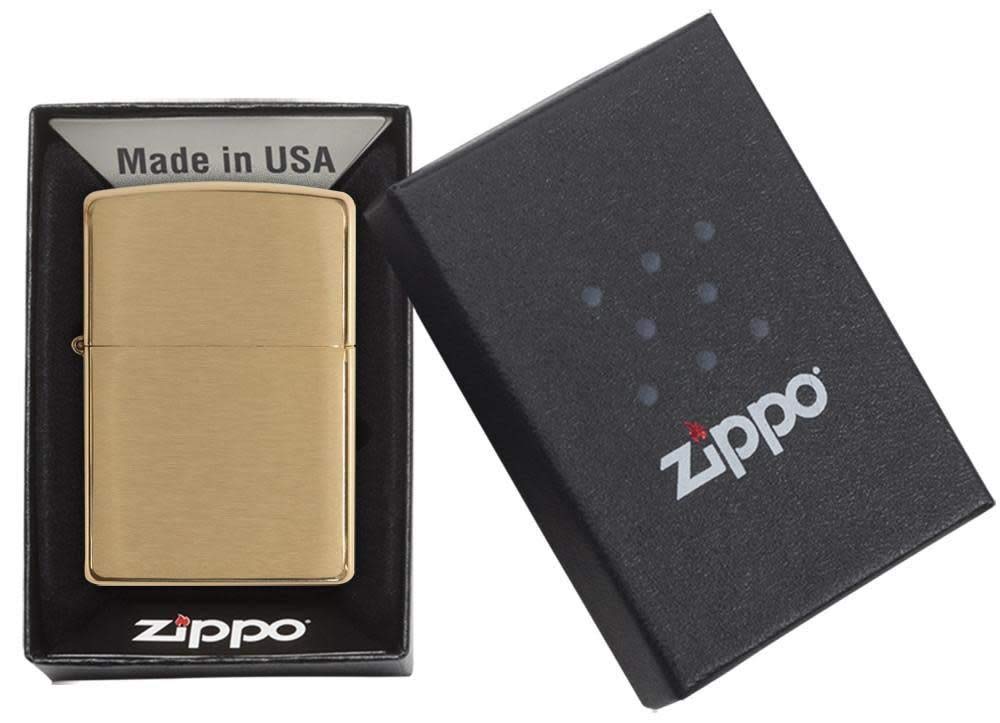 Zippo 204B New Windproof Lighter - Brushed Brass,1 x 3,5 x 5,5 cm