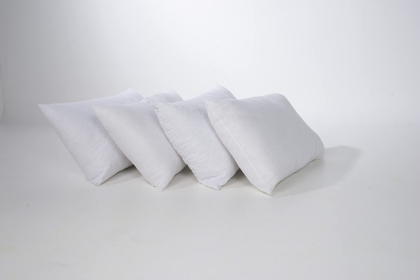 CHILIMILII Pack of 4 Luxury Hollow Fibre Bed pillows 50x75cm, Non allergenic Soft pillows for Sleeping, Bounce Back Support Virgin Hollow Fibre Filled Pillows