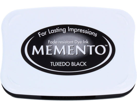 Tsukineko Memento Dye Ink Pad - Tuxedo, 7 x 2 cm