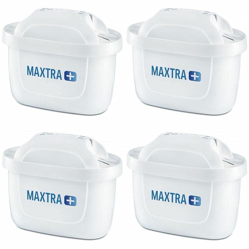 BRITA Filters for Maxtra+ Water Filter Jug, Plastic/Carbon/Resin 4 Filtri Bianco 4 Count (Pack of 1)