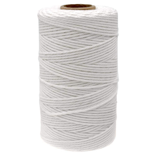 jijAcraft 2MM Butchers String, 328ft White Natural Food Grade Cooking String, Cotton String for Kitchen Rotisserie Chicken, Tying Meat, Making Sausage 2MM X 100M